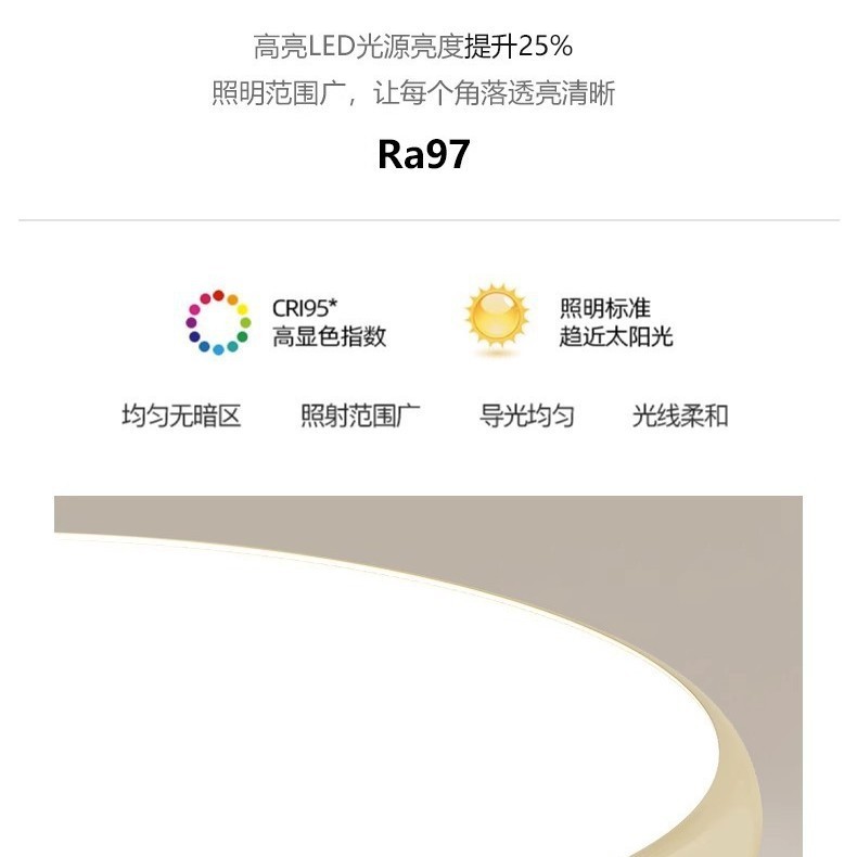 2025卧室灯奶油风温馨房间吸顶灯全光谱护眼超薄客厅餐厅中山灯具|undefined