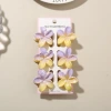 #3 Gradient yellow and purple [6-piece set with card] 4cm white dot splash ink plumeria style