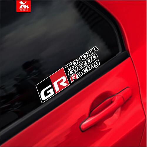 Applicable to Toyota high-performance GR department modified decoration personalized car window and rear spoiler scratch cover GAZOO
