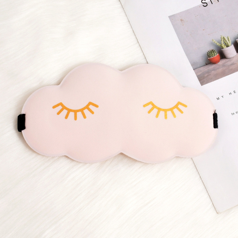 3D立体雲睡眠眼帯両面氷糸遮光通気まつげ眼帯プリントロゴ多色スポット|undefined