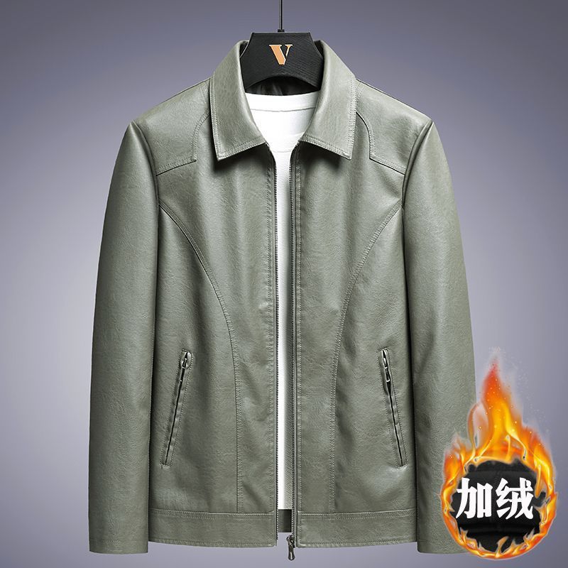 革の服の男性の春の韓国版のカジュアルなファッションの薄いタイプの男性のコート|undefined