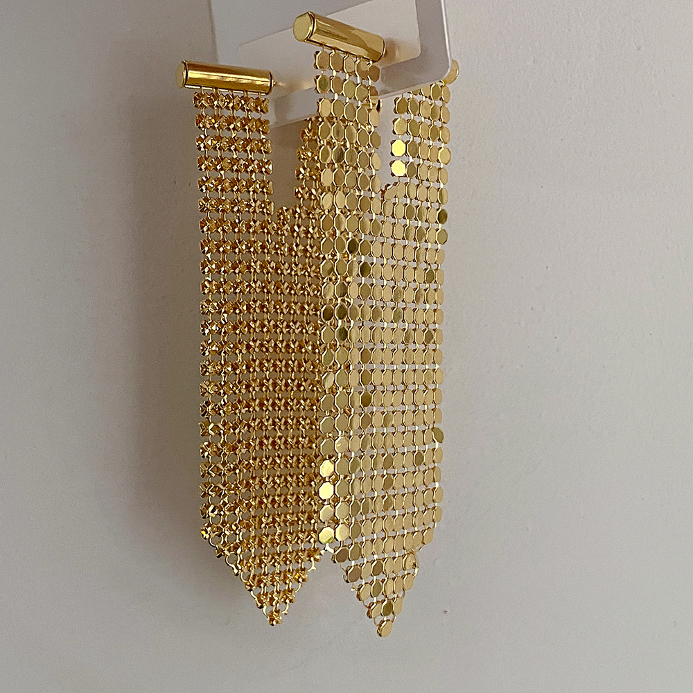 Retro Geometric Solid Color Copper Plating Drop Earrings 1 Pair