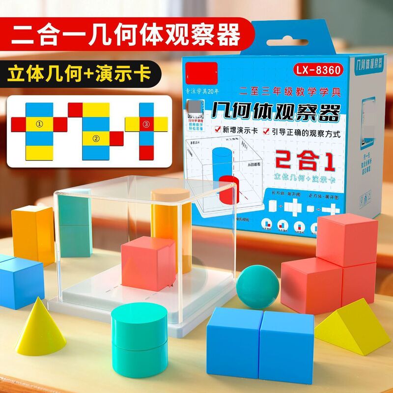 Geometric Shape Observer for Elementary School Mathematics in Grades 2, 3, and 4, for Observing Object Shapes and Cognitive Understanding of Three-View Diagrams, Educational Tool