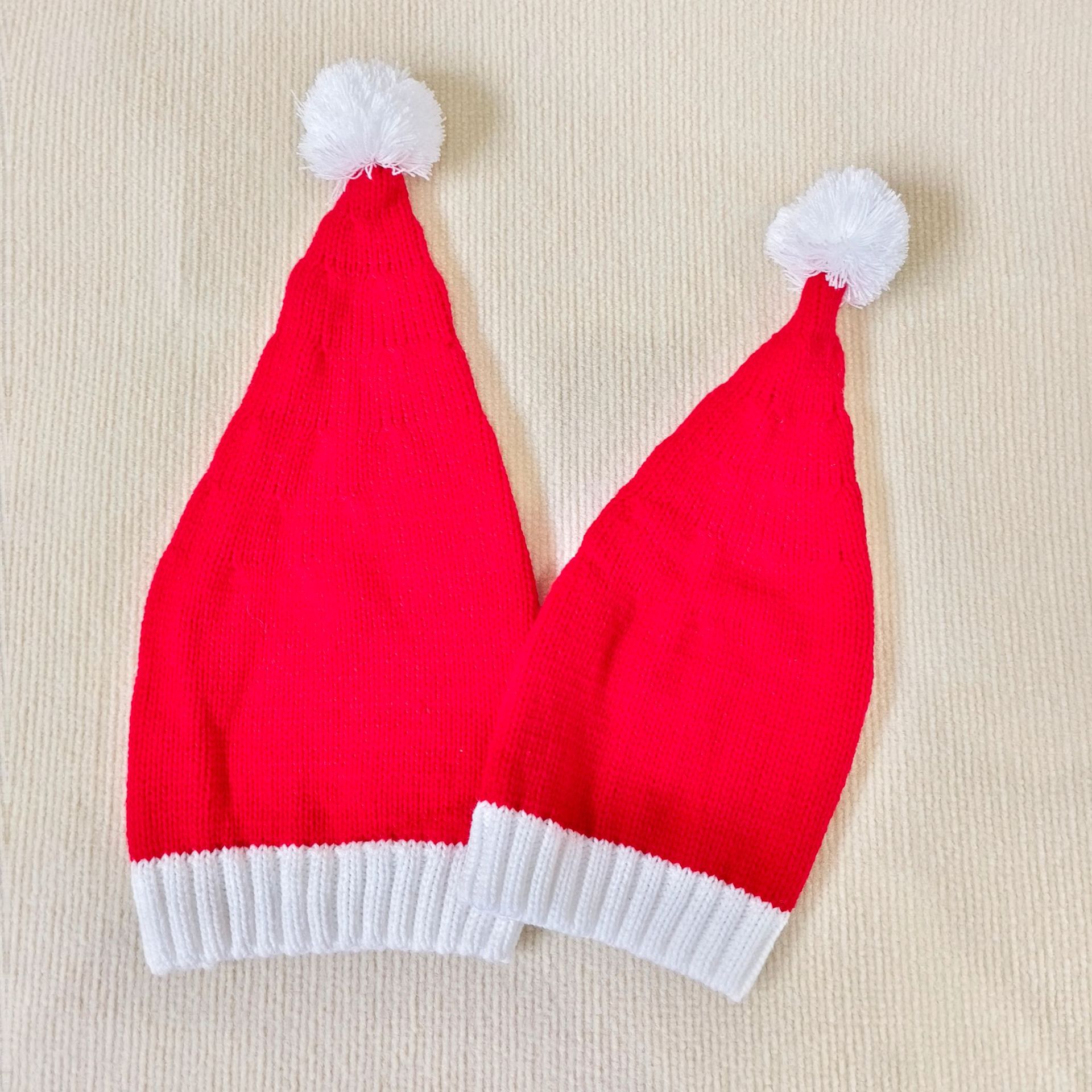 Fábrica directa de invierno madres bebés sombreros de punto sombreros de calor de Navidad sombreros de punto de punto transfronterizos sombreros de Navidad