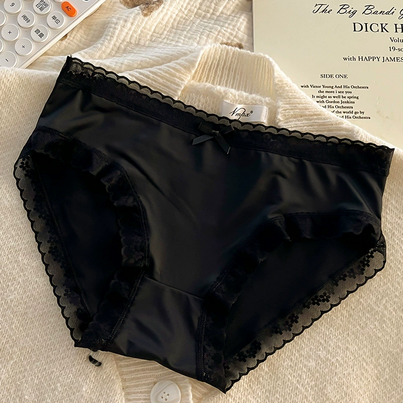Cream summer ultra thin silk pants, triangular trousers, face mask, no trace