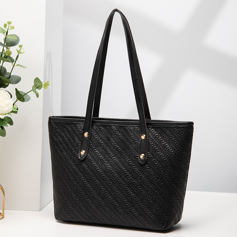 Mayorista trenzado impresión cremallera relieve de moda generosa 2023 bolsos de mano bolsos especiales de gran capacidad de moda triángulo image 11