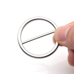 金屬實心日字扣圓形衣角扣腰帶三檔扣調節扣箱包皮具五金圓環配件