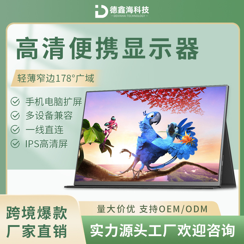 Source factory 14 inch 15.6 inch portable display IPS HD display screen mobile office external secondary screen