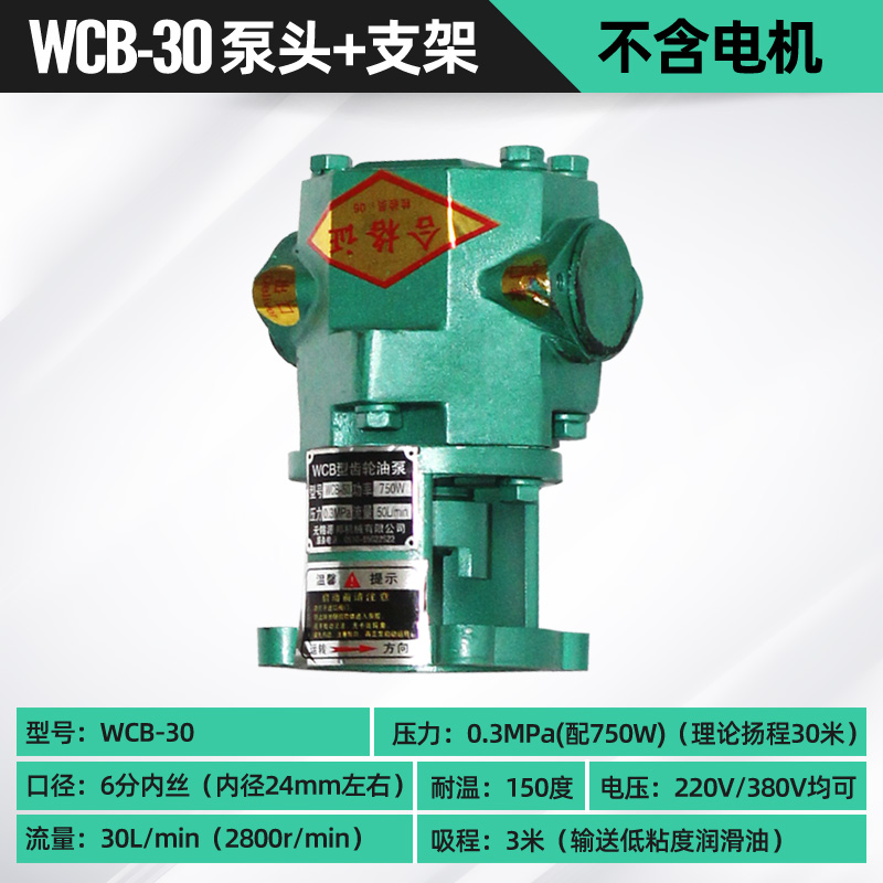 Bomba de engranajes eléctrica a prueba de explosiones de alta temperatura WCB Bomba de engranajes de motor diesel autocebante de alta viscosidad de gran flujo Bomba de aceite de ensamblaje