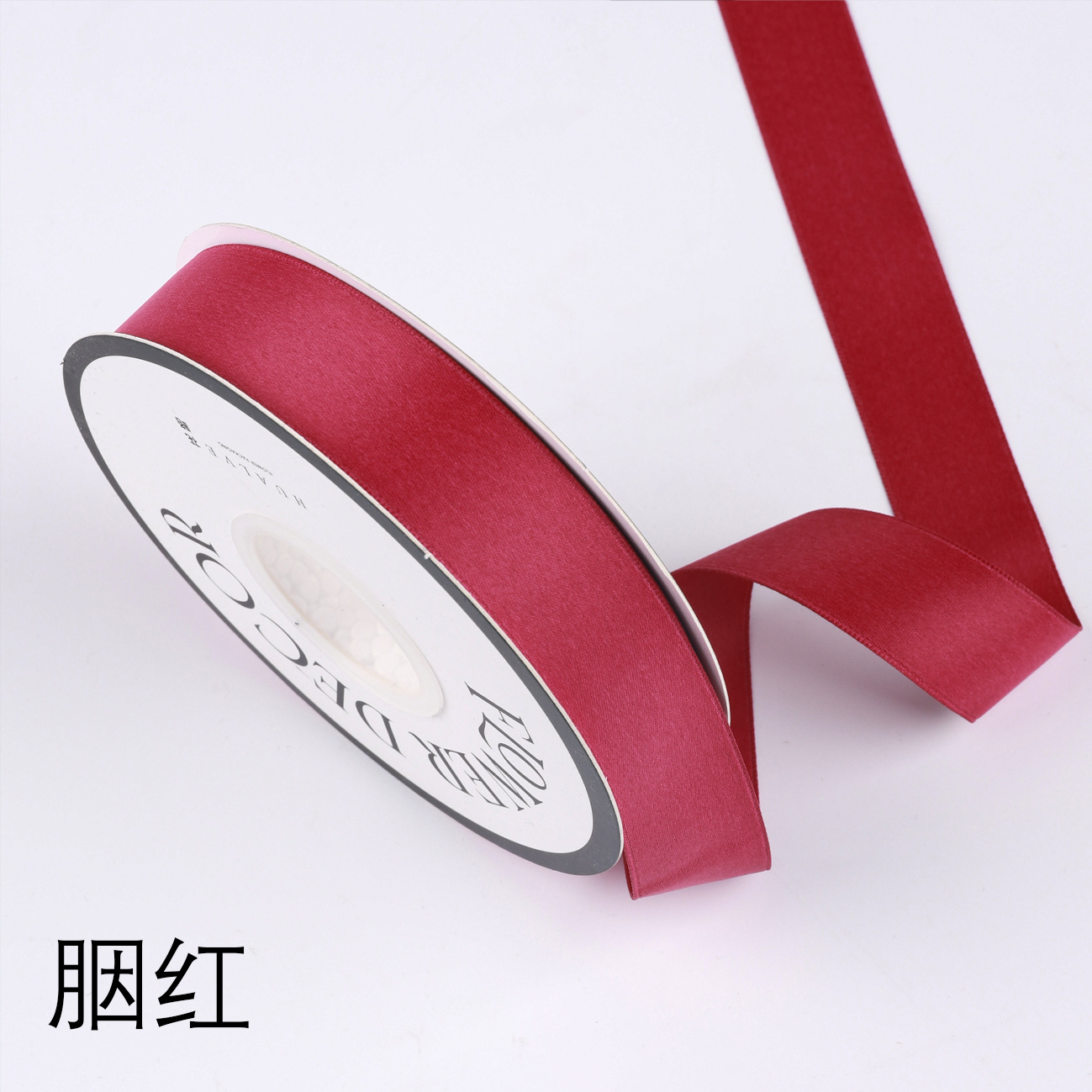 2,5 cm cinta de poliéster de doble cara al por mayor bolsa hecha a mano de bricolaje materiales de flores embalaje mate lavado bolsa de algodón cinta de la flor