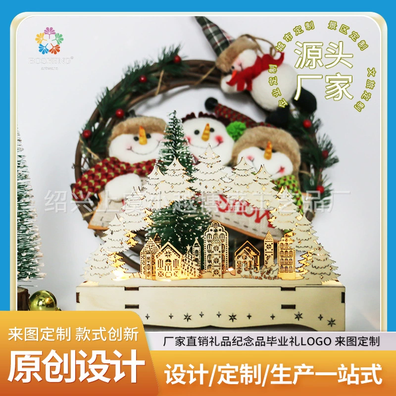 Трансграничный рождественский деревянный фонарь украшения для вечеринок