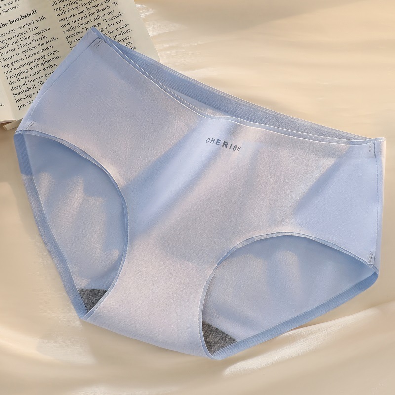 Algodón puro de las mujeres de mediados de cintura transpirable pantalones cortos de niña cabeza estilo deportivo antibacteriano entrepierna verano delgada ropa interior de niña sin costuras