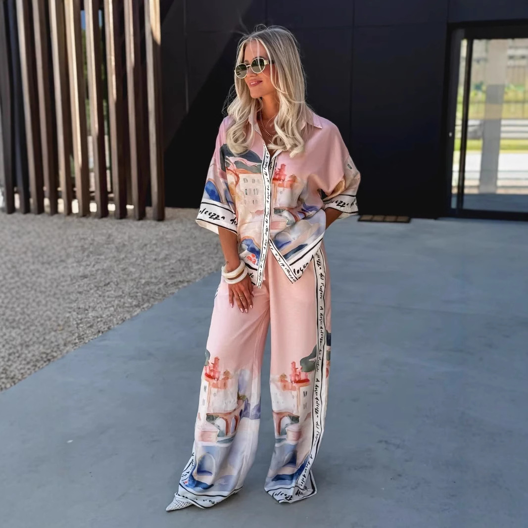 Women's Clothing Casual Fashion Temperament Loose Shirt Short Sleeved Suit_ecoleips.com