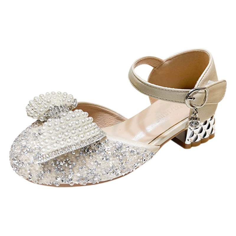 Детское женское вечернее платье принцессы на высоком каблуке, крутая детская обувь с кристаллами, новая Корейская обувь, модная бабочка Han, новое издание, Тяньцзин