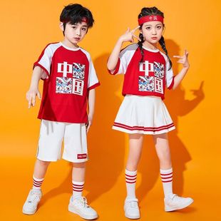 Children's Cheerleading Costumes, Primary School Students' Sports Meeting Costumes, Hip-Hop Suits, National Fashion Class Uniforms, Cheerleading Costumes
