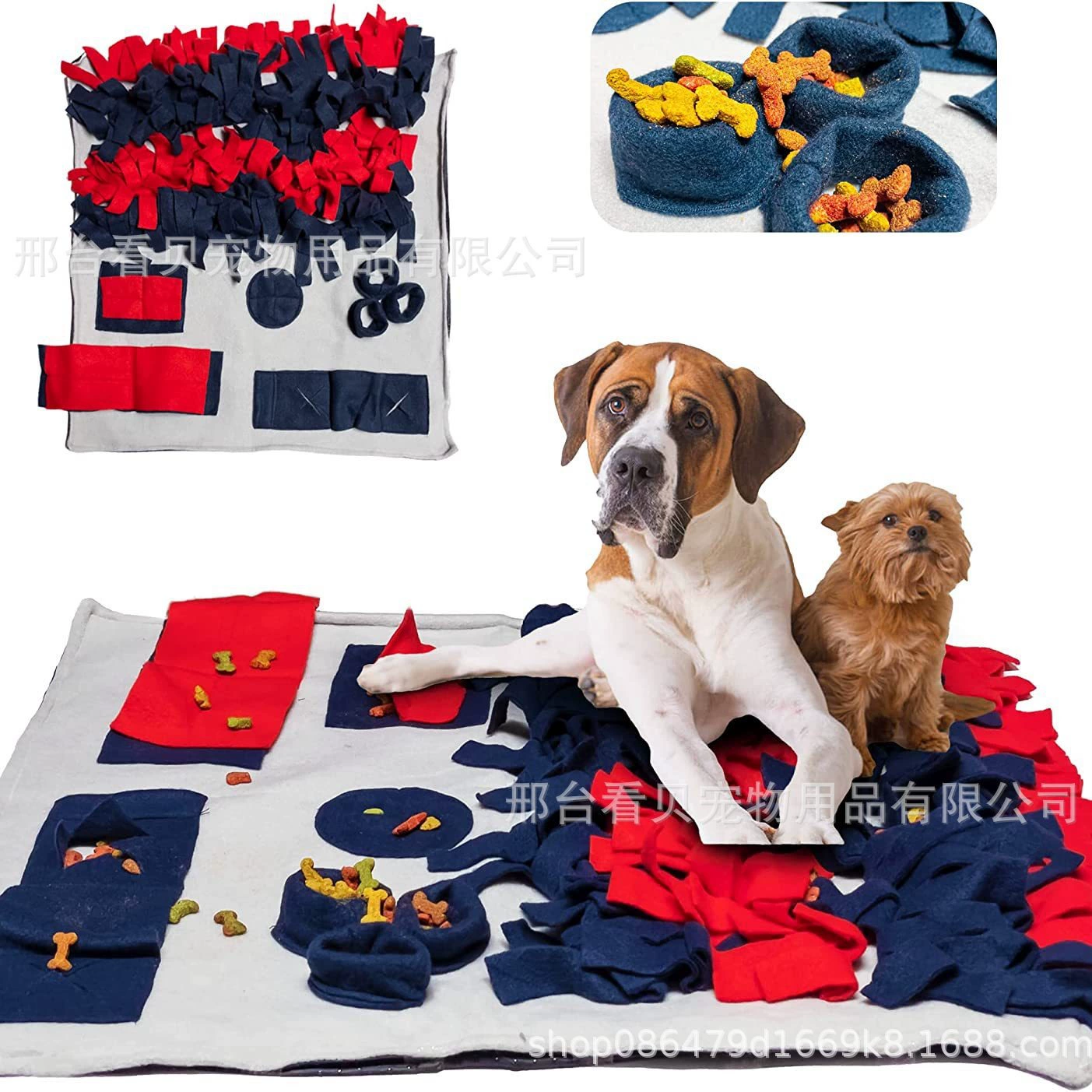 Коврик для запаха домашних животных игрушка-головоломка, машинная стирка, нескользящий Тренировочный Коврик, корм для собак, скрывающий декомпрессионные Нескользящие товары для домашних животных