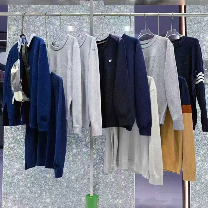 25 Autumn Hainan Home Casual Business Style Men's Crew Neck Sweater Live Streaming Traffic Brand Large Size Inventory Clearance