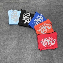 秋冬季外贸跨境欧美SynaWord风肩印字母美式街头连帽拉链风衣男潮