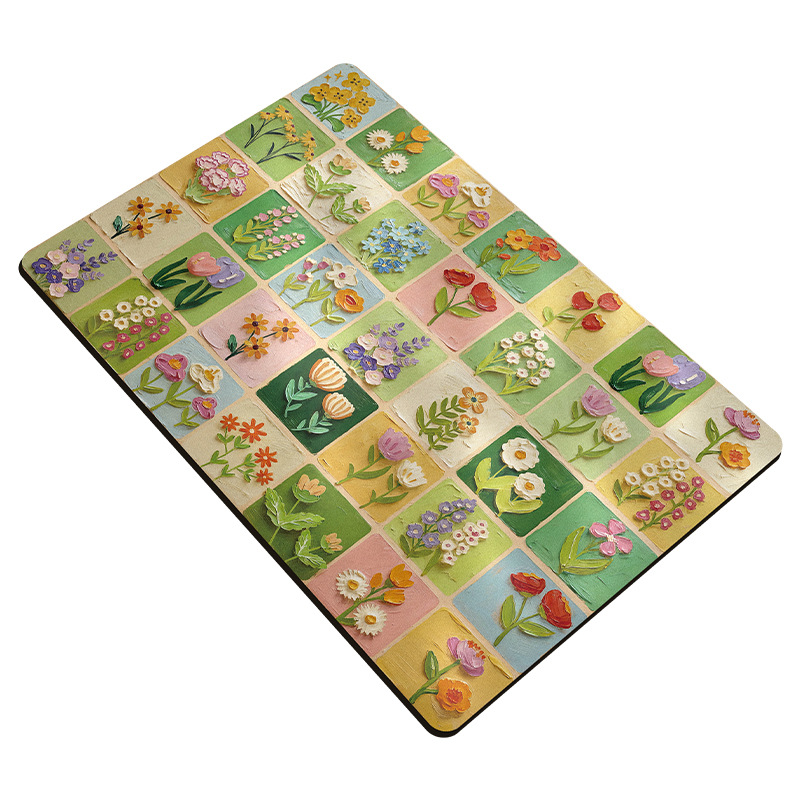 American Retro Bathroom Patio Lodo de Algas Cojín de absorción de agua puerta de baño antideslizante Pierna de baño alfombra de baño