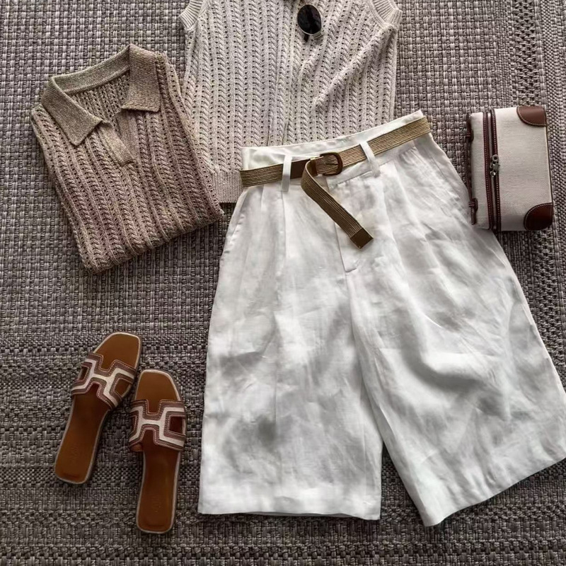 Recommended Versatile Linen Mid-Length Shorts That Make Women Look Slimmer and Taller Recommended Versatile Linen Mid-Length Shorts That Make Women Look Slimmer and Taller