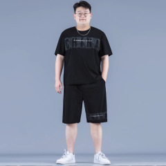 大きいサイズの氷の糸の速乾の半袖のtシャツの男性の夏の潮の札は太って大きくてゆったりしています。