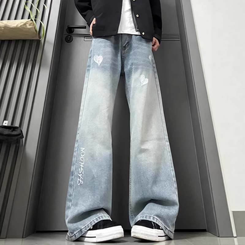 2025 Spring and Autumn New Fashion Designer Style Heavy Embroidery Butterfly Casual Versatile Unisex Jeans