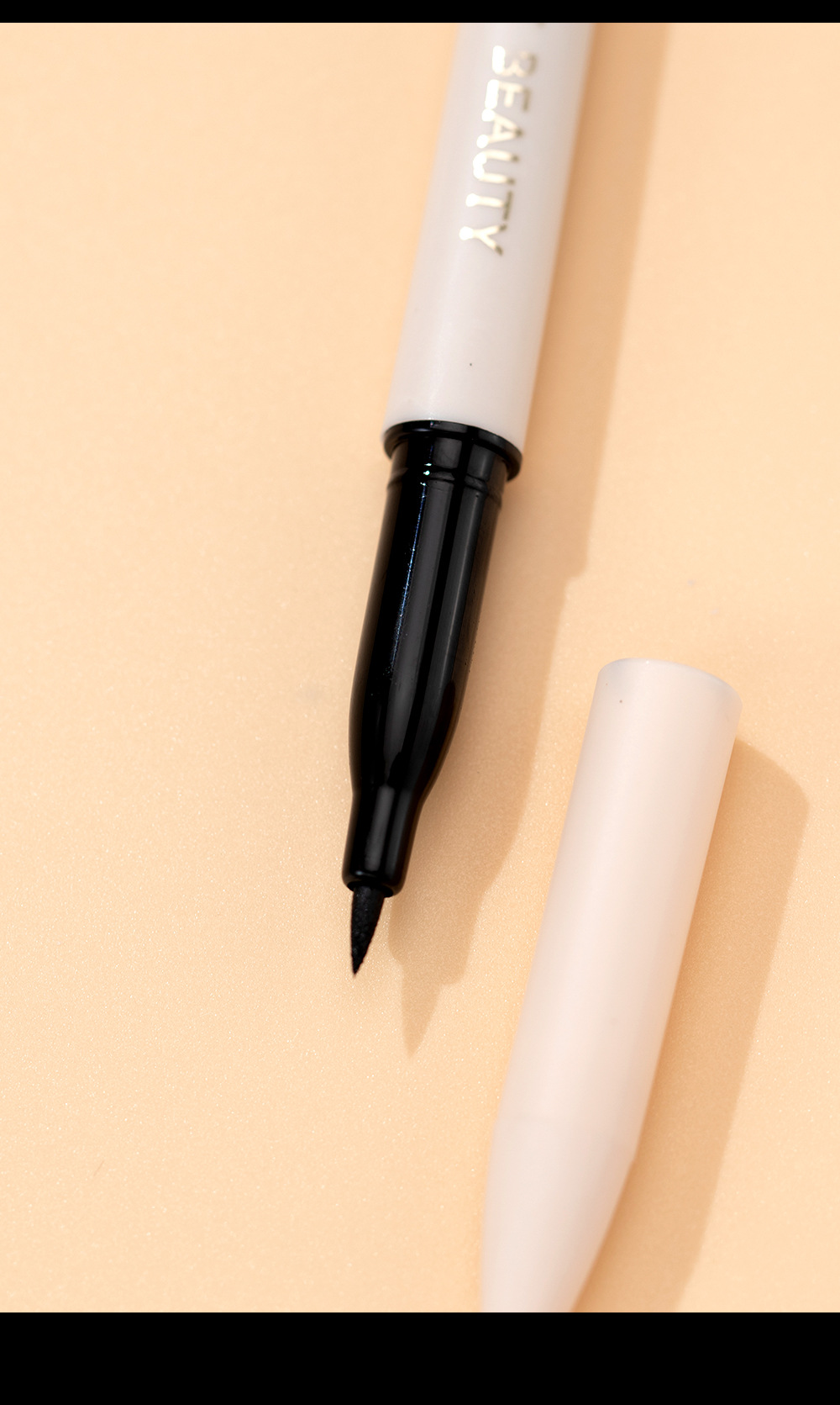 QIBEST eyeliner liquid pen is waterproof, sweat-proof, does not smudge, does not smudge makeup, and is a dark eyeliner pen that dries quickly for beginners undefined