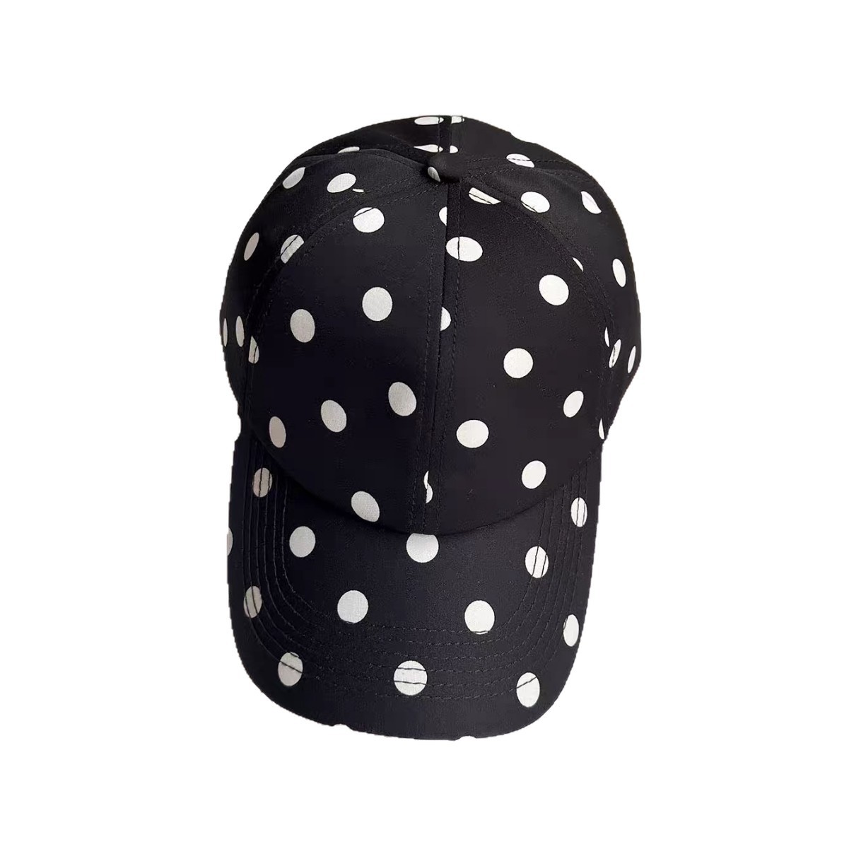 Coreano negro y blanco punto de onda sombrero de lengua de pato mujer sombrero de verano protector solar para mostrar la cara de la marea pequeña sombrero de béisbol casual
