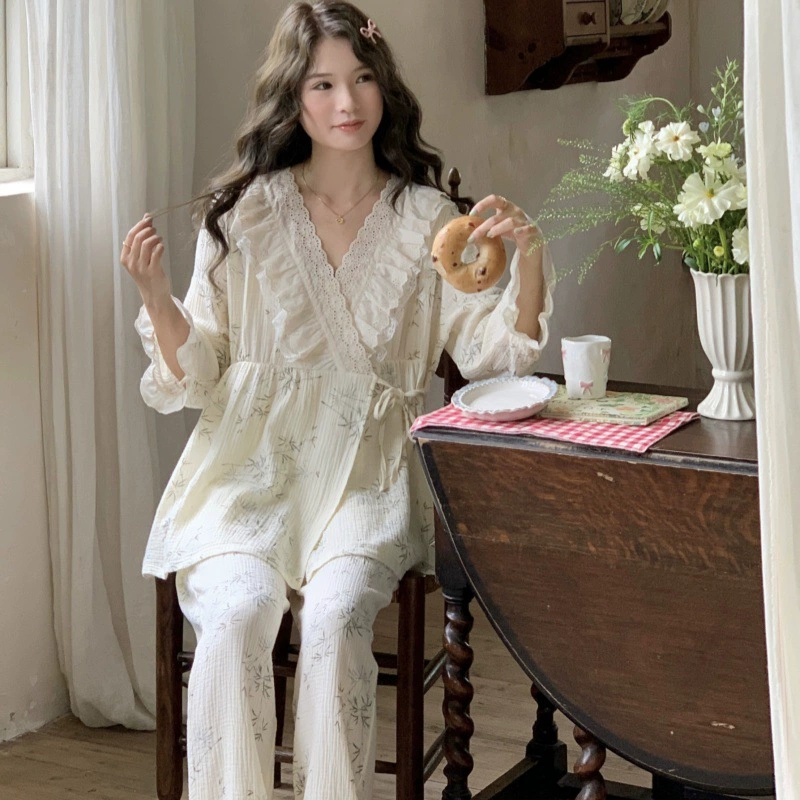 В наличии 88223: одежда для беременных из чистого хлопкового муслина, тонкое кимоно для кормления, пижама для беременных и женщин после родов, одежда для кормления грудью.