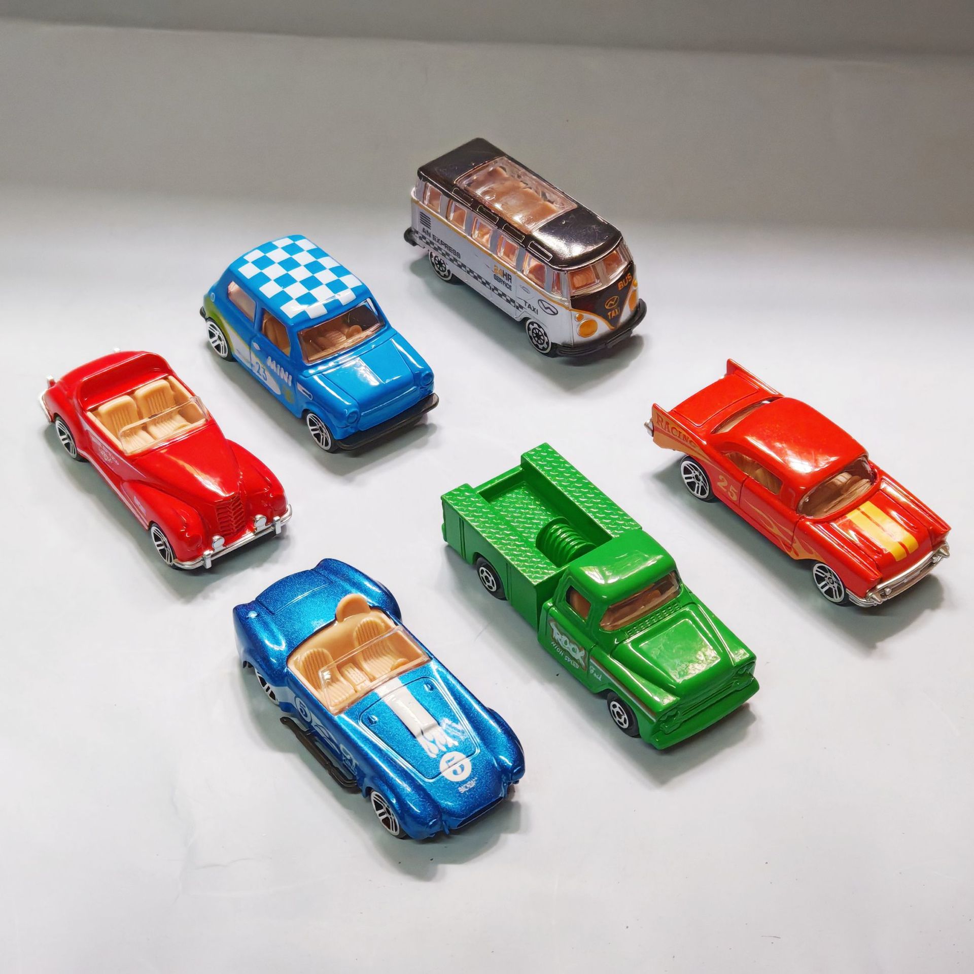 C형 합금 슬라이딩 레트로 클래식 자동차 [6개 패키지, 6개 복수,]