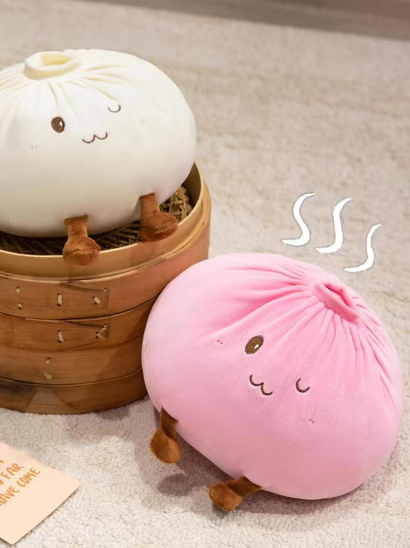 Creative Soft Bun-Shaped Plush Toy Pillow, Large Bun Doll, Home Lazy Pillow Cushion