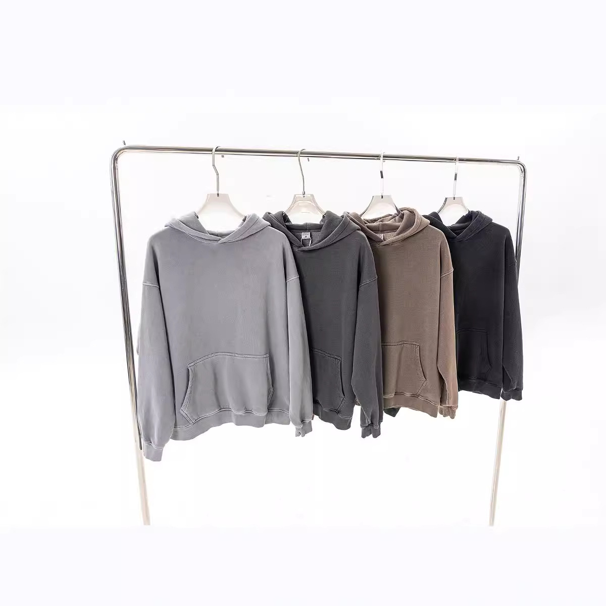 Men's Clothing high street trend heavy washed loose washed plus velvet hoodie oversize sweater hoodies_voghion.com