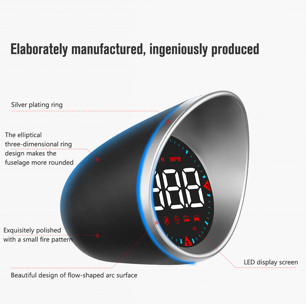 Cross-border car HUD head-up display, universal for cars, with Beidou GPS, over-speed alarm, high-definition smart display G5