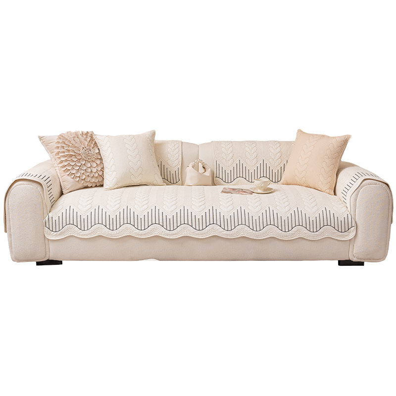 Cojín de sofá de cuatro estaciones de estilo de lujo ligero Four Seasons Universal 2025 nuevo cojín de sofá de algodón lavado funda antideslizante