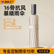加厚加大雨伞手动骨折叠晴雨两用伞遮阳黑胶防风专用商务可印LOGO