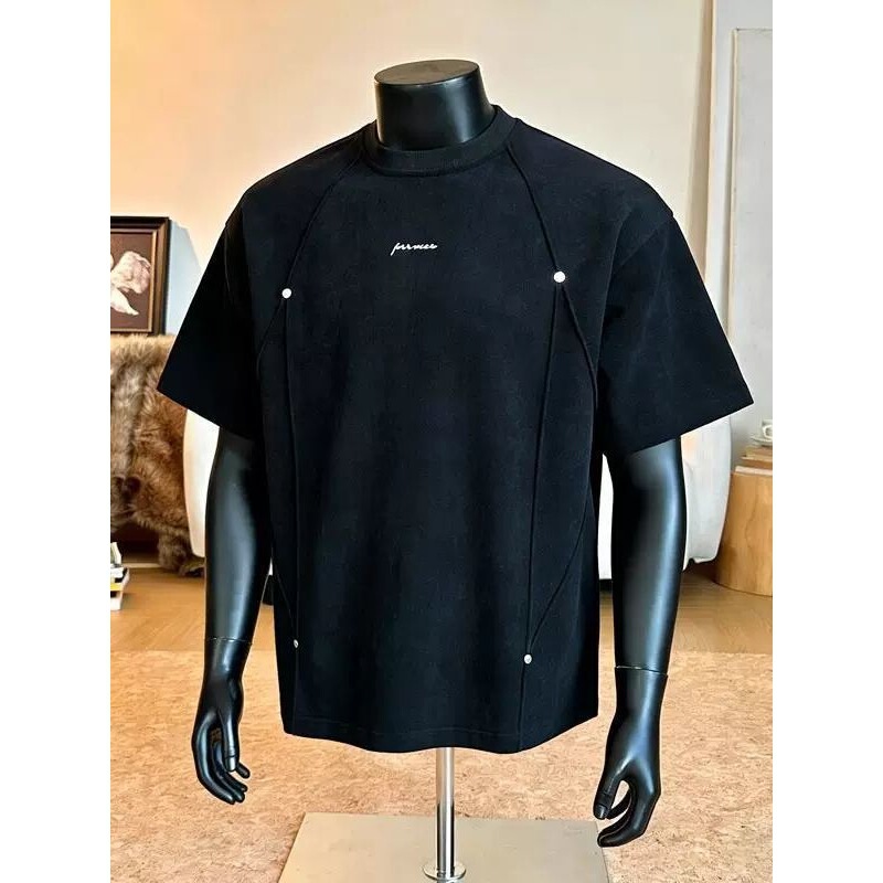 American-Style Deconstructed Rivet Short-Sleeved Shirt for Men, Summer 2026 New Casual Loose Large-Size Half-Sleeved Top T-Shirt American-Style Deconstructed Rivet Short-Sleeved Shirt for Men, Summer 2026 New Casual Loose Large-Size Half-Sleeved Top T-Shirt