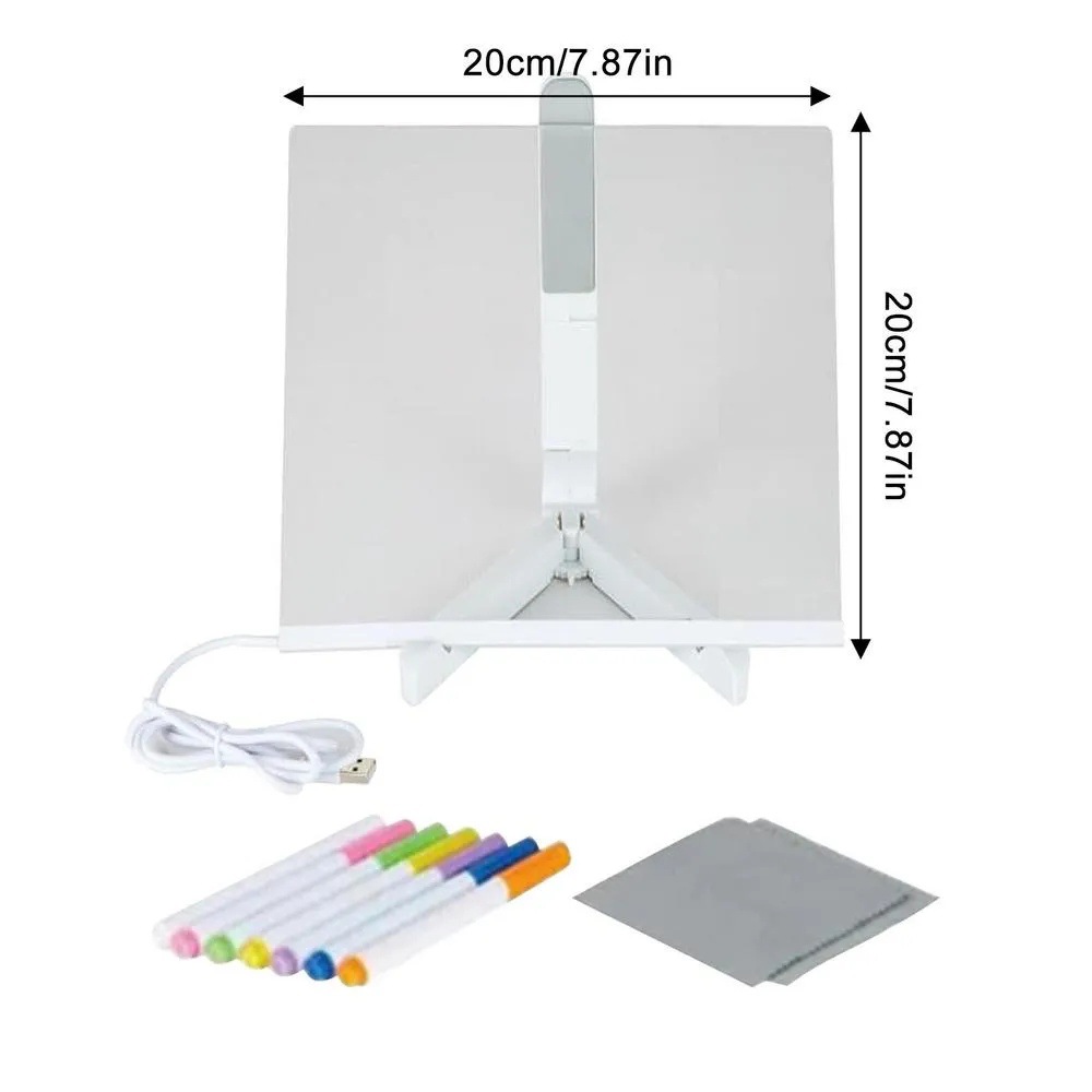 Explosiones transfronterizas diy niños tablero de pintura luminoso borrable graffiti acrílico transparente tablero fluorescente juguete de dibujo inteligente