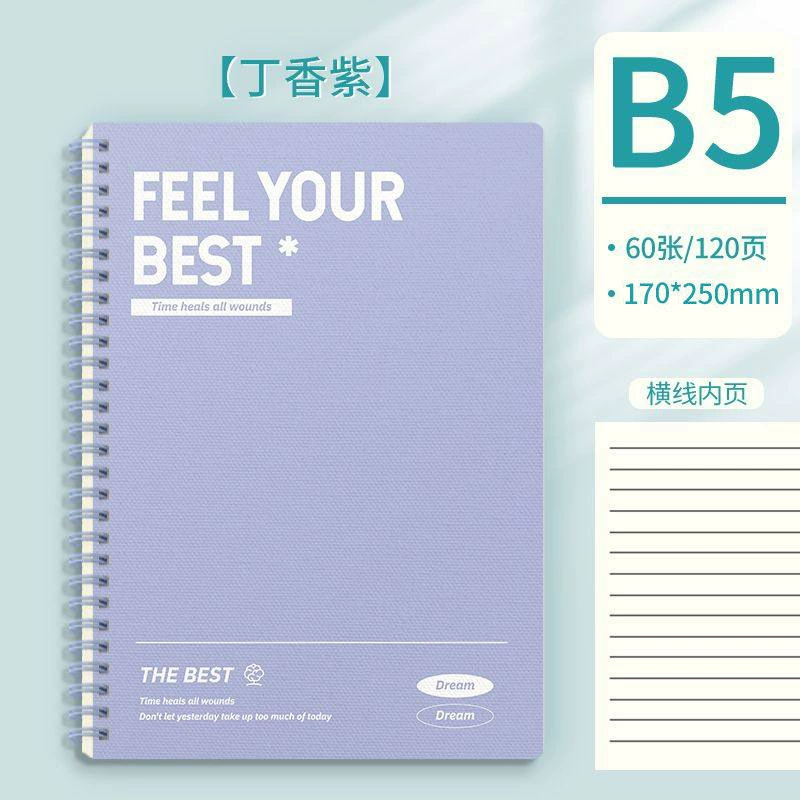 Spiral Student Notebook, Thick Pages for Elementary & Secondary, A5/B5 Pastel Covers