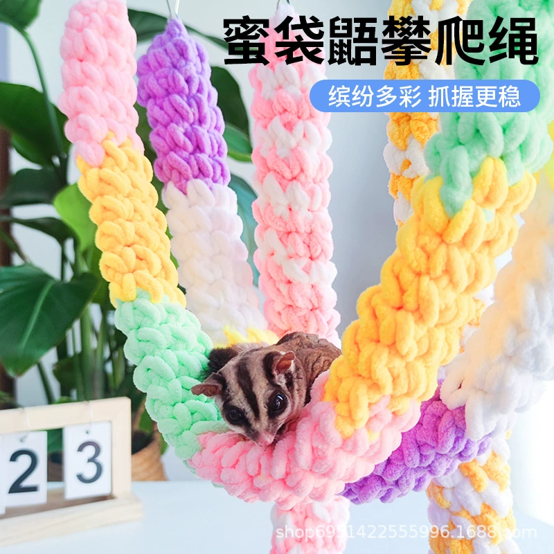 Медовая сумка-сумка для скалолазания по веревке, гамак, мед-хорька, кусает скалолазание по веревке, биссук в клетке для подвешивания декоративных игрушек оптом