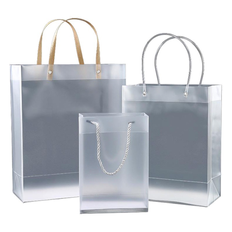 Fabricante PP bolsa de plástico bolsa de PVC de stock bolsa de regalo de dulces de boda transparente esmerilada Día del niño recuerdo de boda image 1