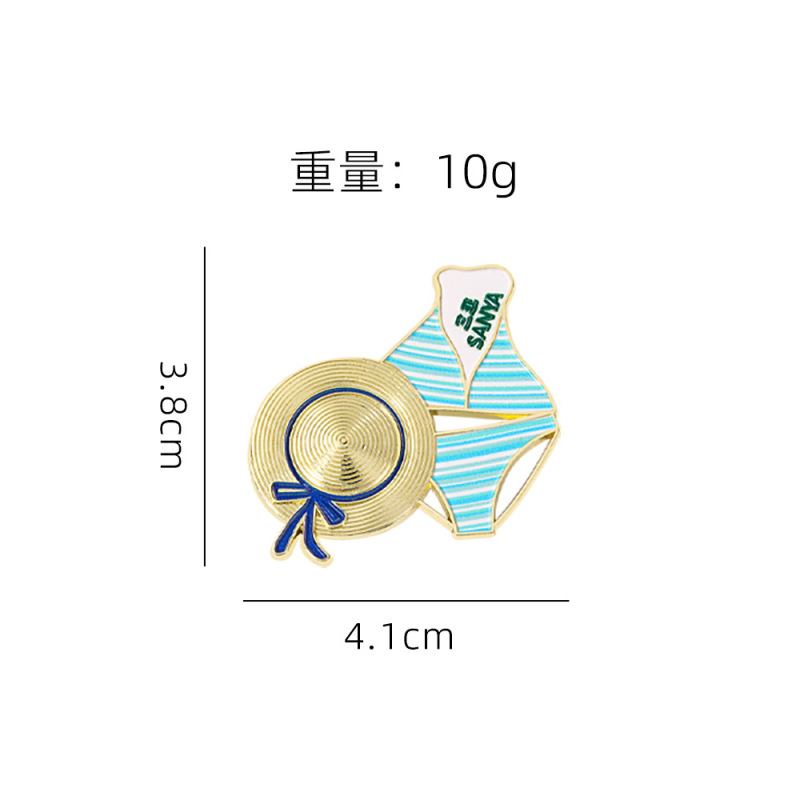 文化と創造的な三亜市観光名所金属バッジココナッツビーチ海南お土産ブローチ衣類ペンダント|undefined