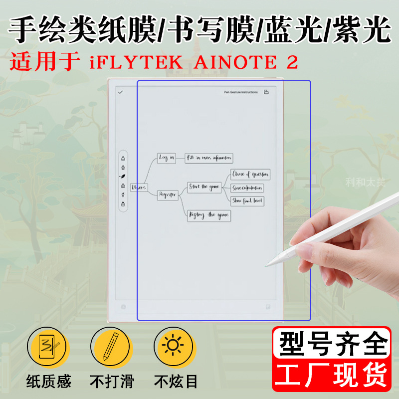 Suitable for Iflytek Ainote 2 E-Book Tablet Paper Film Writing Film Soft Film