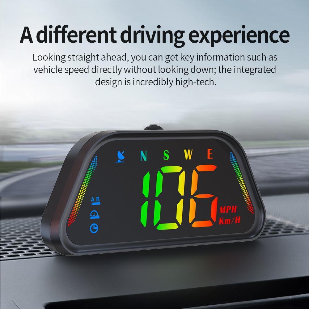 G23 Car-Mounted Hud Head-Up Display Universal for Cars with Beidou Gps, Altitude, Date, Speedometer, High-Definition Display