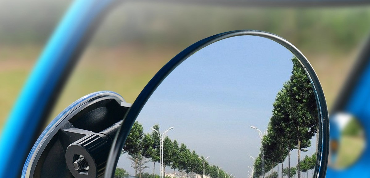 Universal Suction Cup Type Electric Tricycle Rearview Mirror, Large Field of View Convex Mirror, Reversing Mirror, Reflective Mirror, Round Auxiliary Mirror, Four-Wheel
