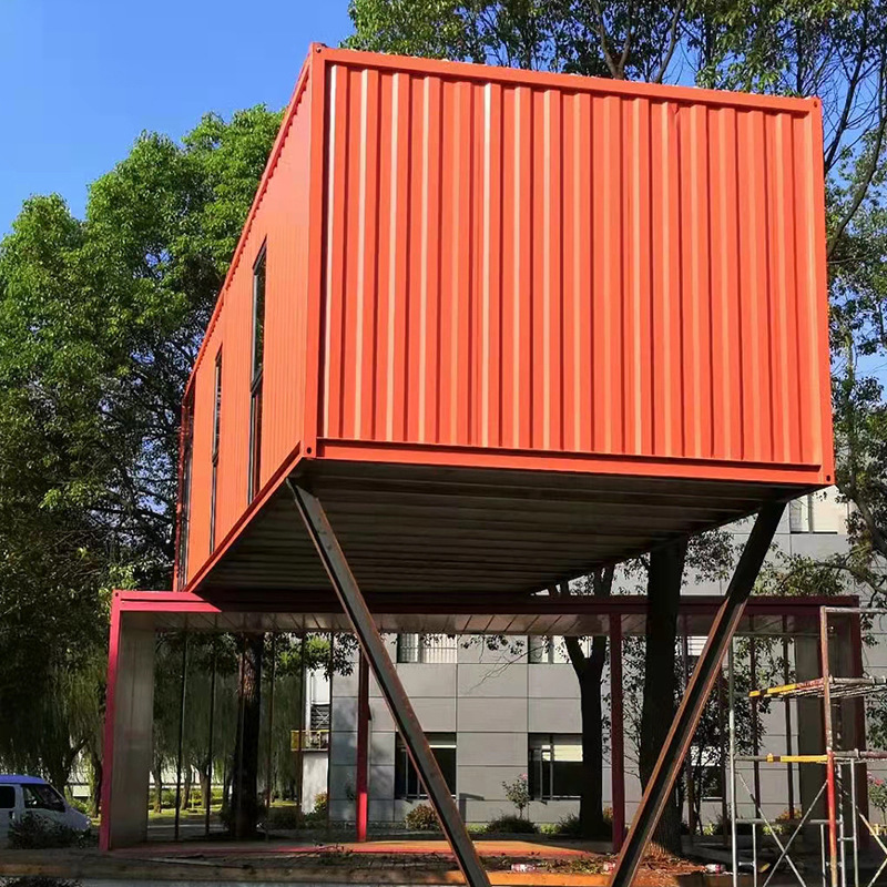Contenedor de oficina personalizado casa móvil fácil de ensamblar alojamiento desmontable caja de acero de color móvil contenedor de casa