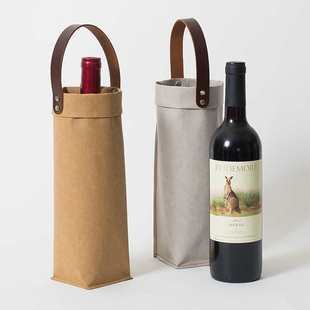 Japanese Red Wine Handbag Champagne Packaging Box Mid-Autumn White Wine Double Gift Box Gift Box