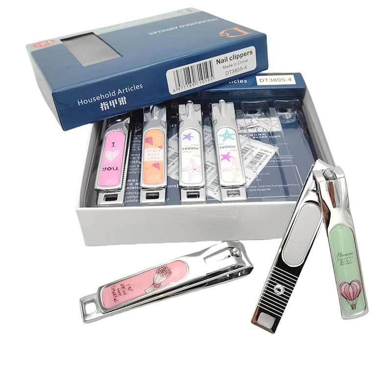 A0149 DT3805-4 alicates de uñas planas un solo conjunto de cortador de uñas casero fuerte tijeras de uñas