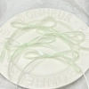 Green hairgrip with bow, 6mm