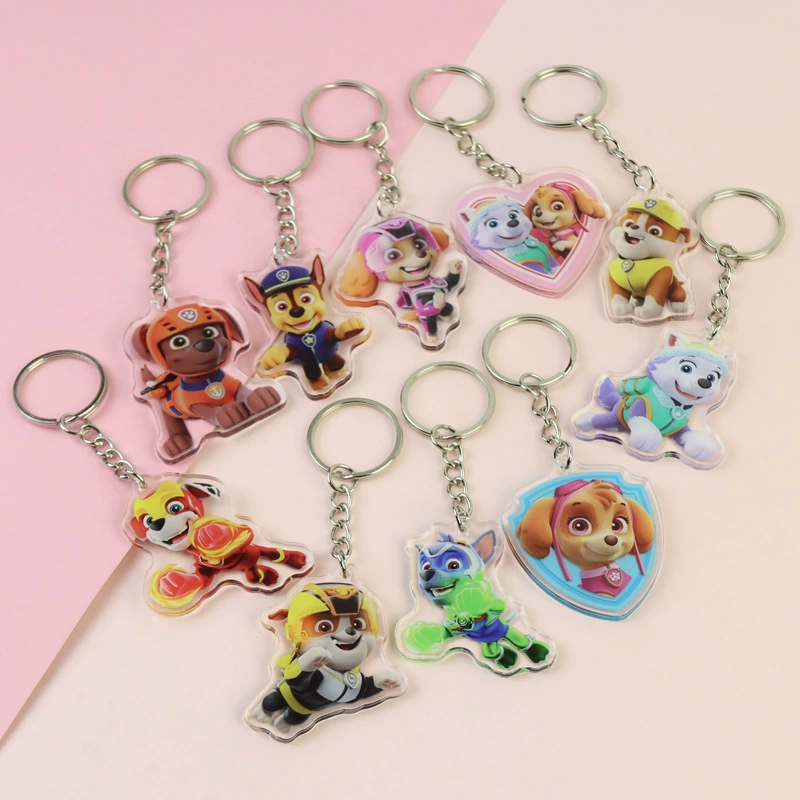 Щенок Спасательная команда акриловый брелок в наличии оптом аниме периферийный школьный рюкзак автомобильный кулон маленький подарок