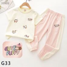 特价 一件代发 25夏款童装 卡通   女童套装 儿童两件套-